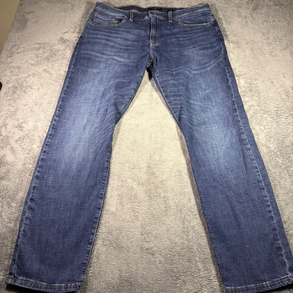 Lucky Brand 121 Slim Straight Jeans Mens 38x32 Medium Wash Blue Denim 7M12686